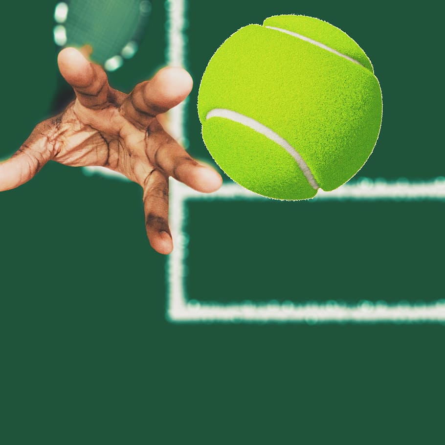 person throwing green tennis ball in focus photography, Athlete
