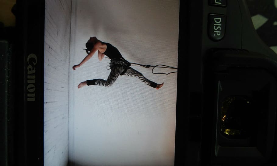 vertical dance, air, fly, one person, full length, indoors HD wallpaper