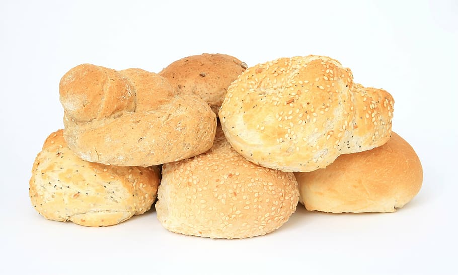 close up photo of breads, appetite, baked, baker, bakery, baking HD wallpaper