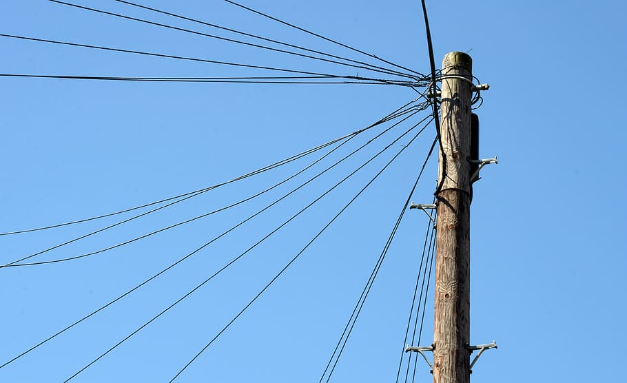 pole, mast, electricity, elektriciteitsmast, high voltage, cable