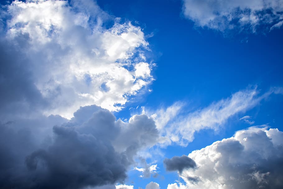 nature, sky, weather, cloud - sky, beauty in nature, blue, scenics - nature HD wallpaper