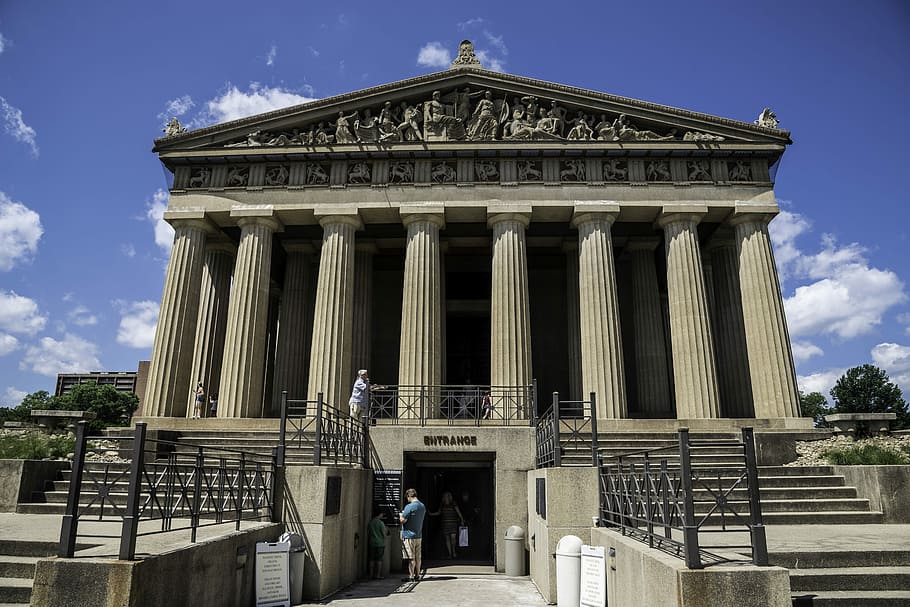 View of the Parthenon at Nashville, architecture, building, buildings HD wallpaper