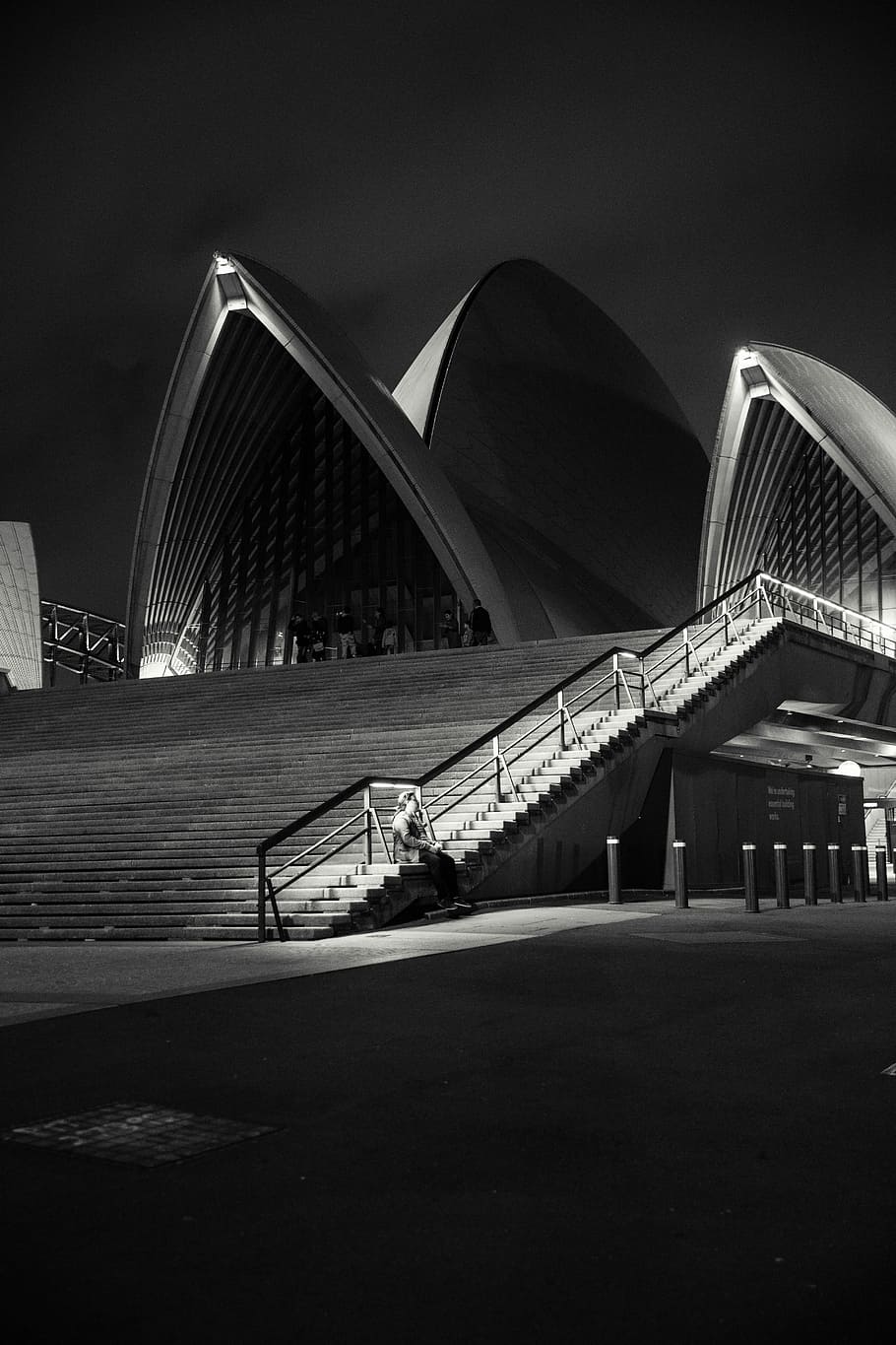 grayscale photo of dome, grayscale photography of Sydney Opera House, Australia, HD wallpaper