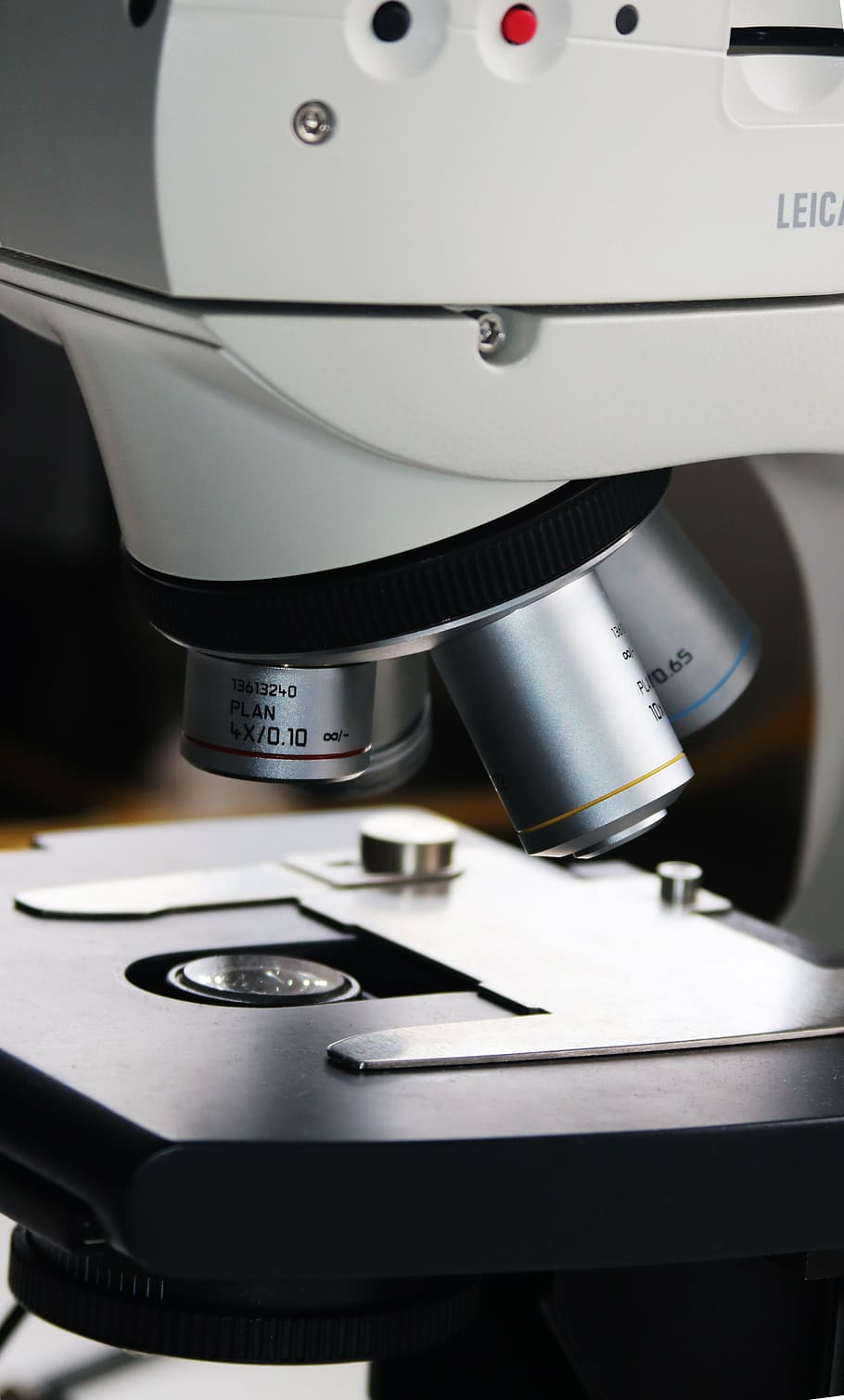 white microscope, increases, lab, machinery, equipment, technology HD wallpaper