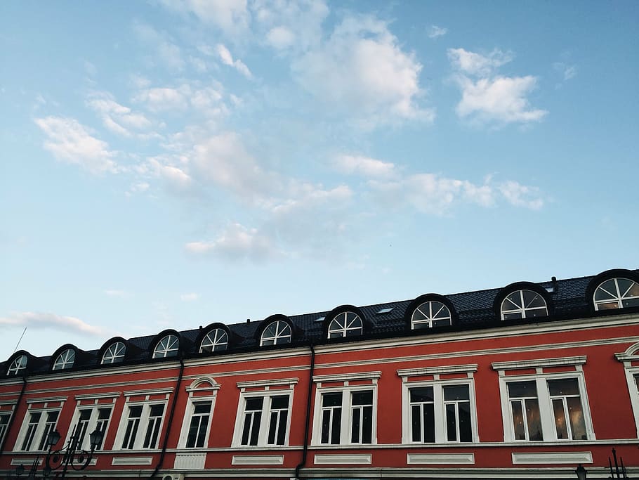 architecture, building, perspective, sky, windows, building Exterior HD wallpaper