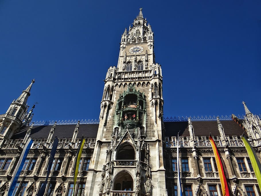 munich, town hall, places of interest, town hall tower, architecture, HD wallpaper