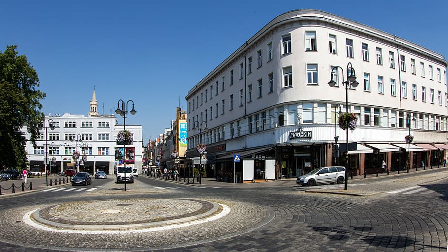 opole, center, homes, architecture, building exterior, city HD wallpaper