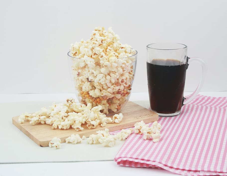 popcorns, Snack, Cola, food, food And Drink, gourmet, sweet Food HD wallpaper