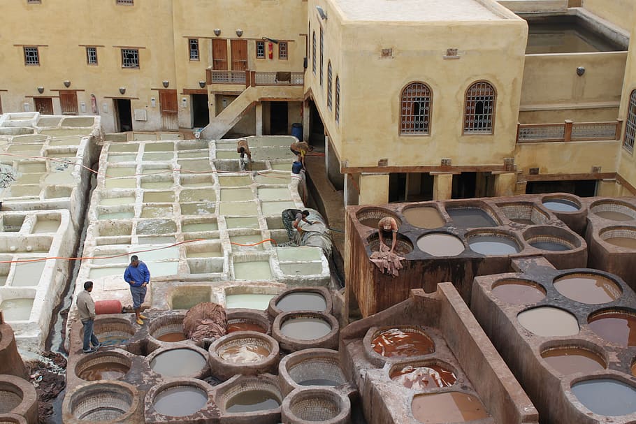 Tannery, Morocco, Skins, architecture And Buildings, industry HD wallpaper
