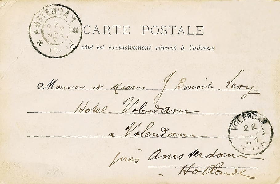 Carte Postale, old, post card, french, paris, vintage, retro