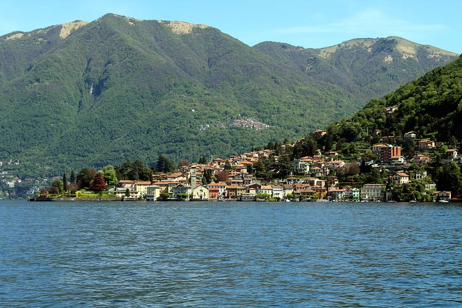 Lake, Como, Como, Italy, Water, Landscape, lombardy, vista, HD wallpaper