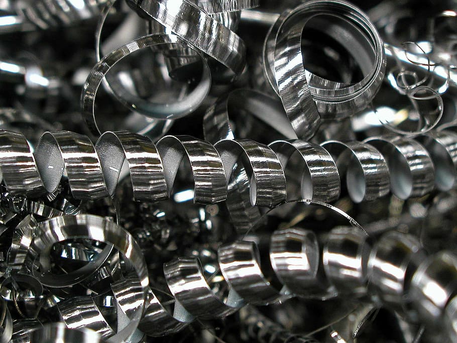 chip, machining, metal, close-up, shiny, machine part, technology HD wallpaper