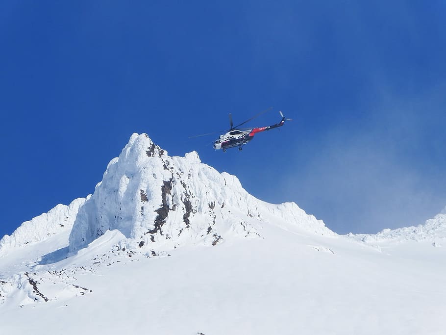 Helicopter, Landing, Mountains, Vortex, winter, snow, slopes HD wallpaper