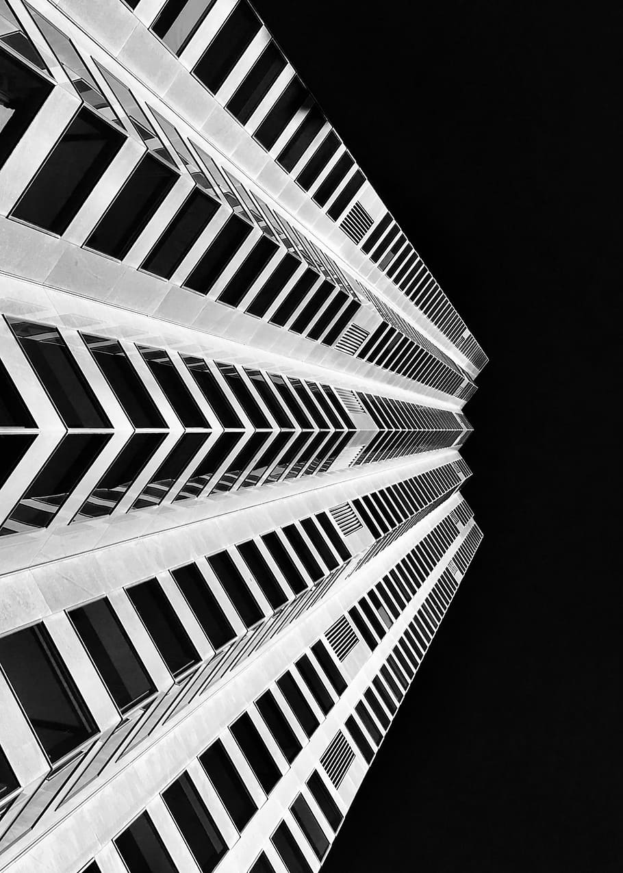 low angle photography of high rise building, architectural photography of building HD wallpaper