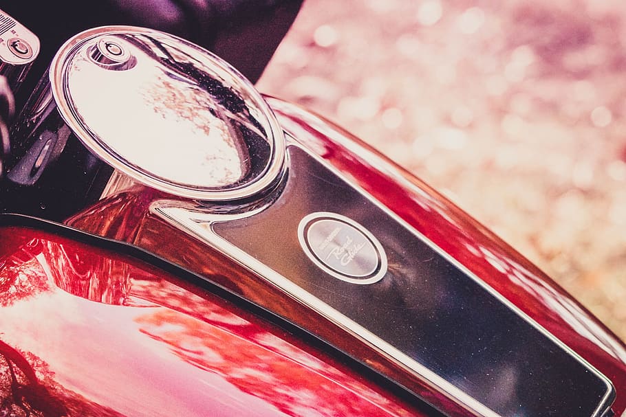 motorcycle, bikes, handlebar, circle, old-fashioned, red, retro HD wallpaper