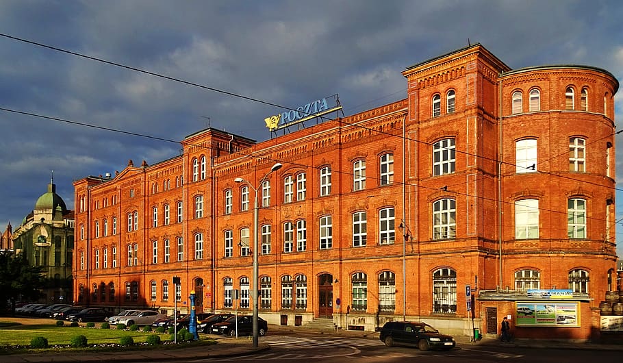 poland, stettin, post, architecture, building exterior, transportation HD wallpaper