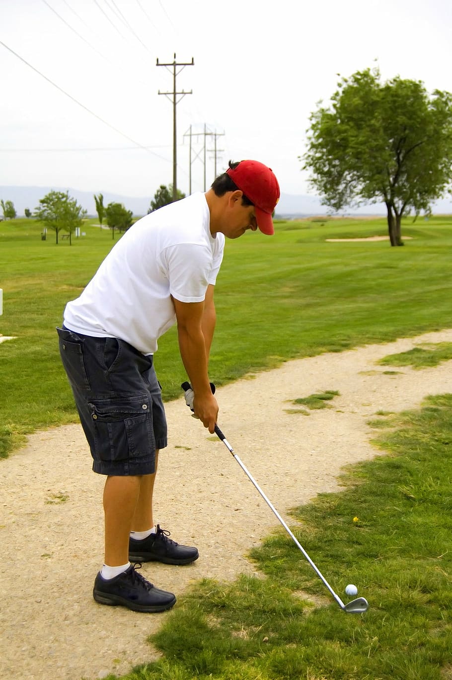 golf, rear view, men, leisure activity, grass, one person, plant HD wallpaper