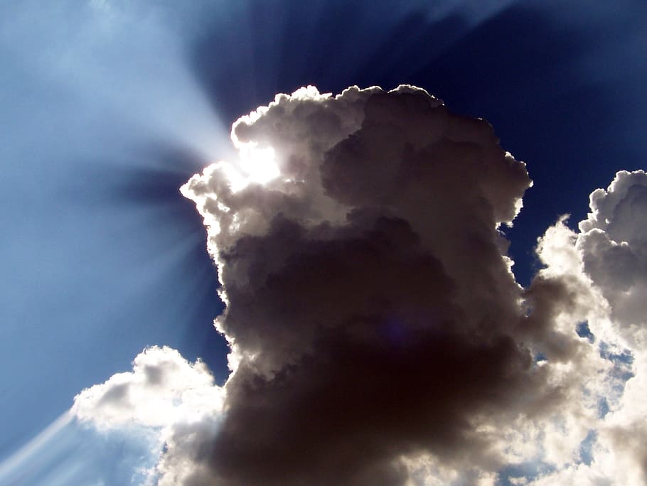 Clouds, Sun, Rays, Silver, Lining, sky, cloud - sky, cloudscape HD wallpaper