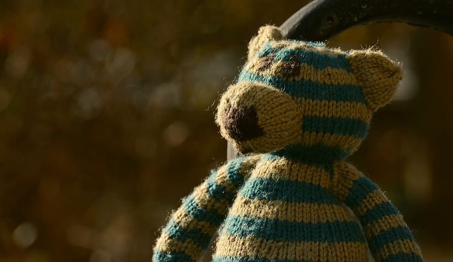 untitled, teddy, teddy bear, knitted, wool, children toys, soft HD wallpaper