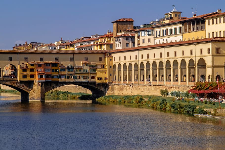 ponte vecchio, bridge, architecture, florence, firenze, tuscany HD wallpaper