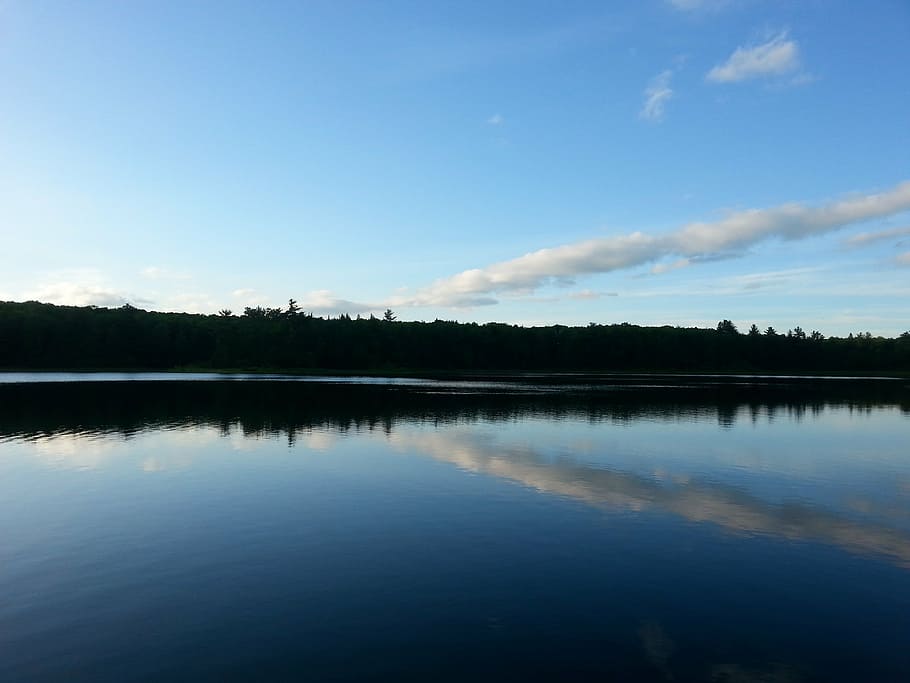 lake, reflection, shore, landscape, nature, scenic, beautiful HD wallpaper