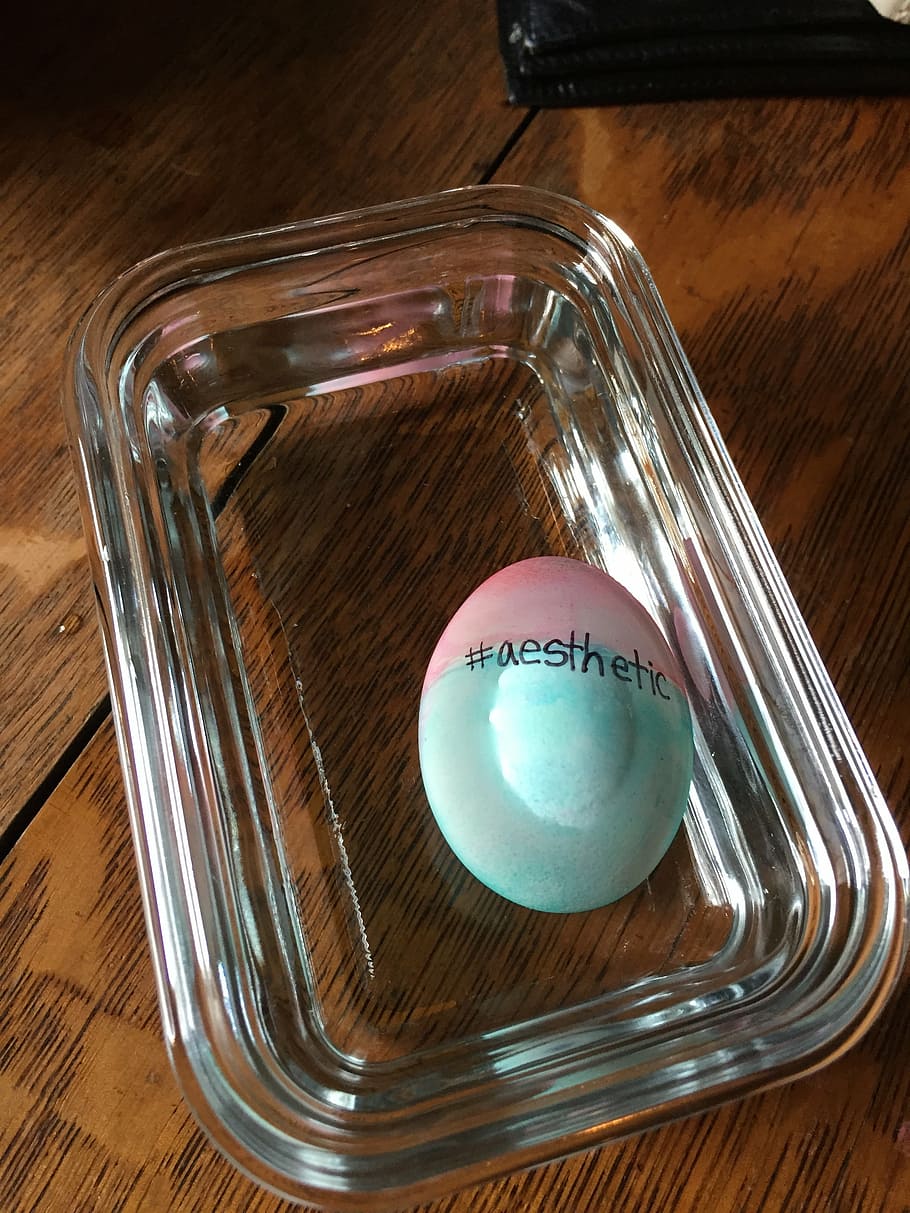 egg, water, easter, aesthetic, table, indoors, container, wood - material HD wallpaper