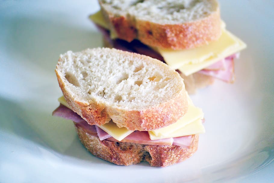 sandwich, ham, cheese, bread, rustic, lunch, food, fresh, healthy HD wallpaper