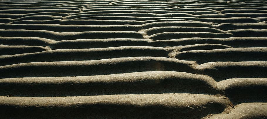 Sand, Pattern, Bathing, Beach, bathing beach, full frame, nature HD wallpaper