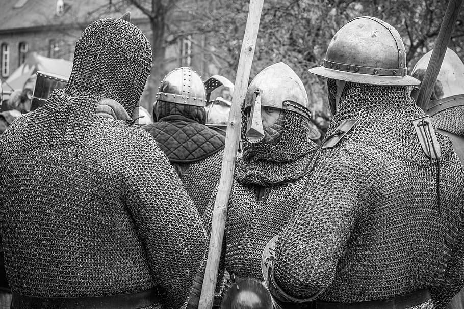 knight, armor, chainmail, security, protection, iron, army HD wallpaper