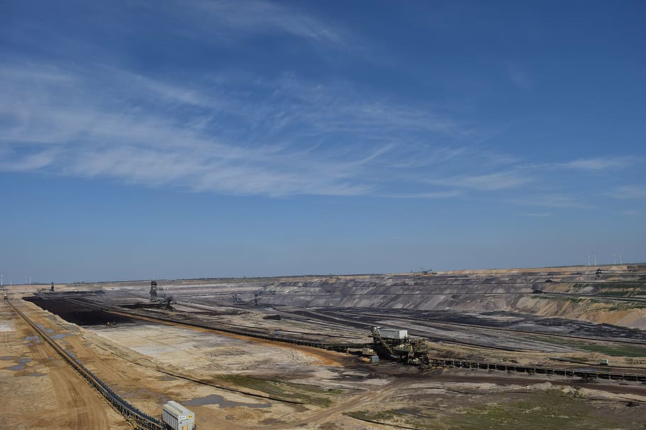 open pit mining, carbon, wasteland, end time, barren, nightmare, HD wallpaper