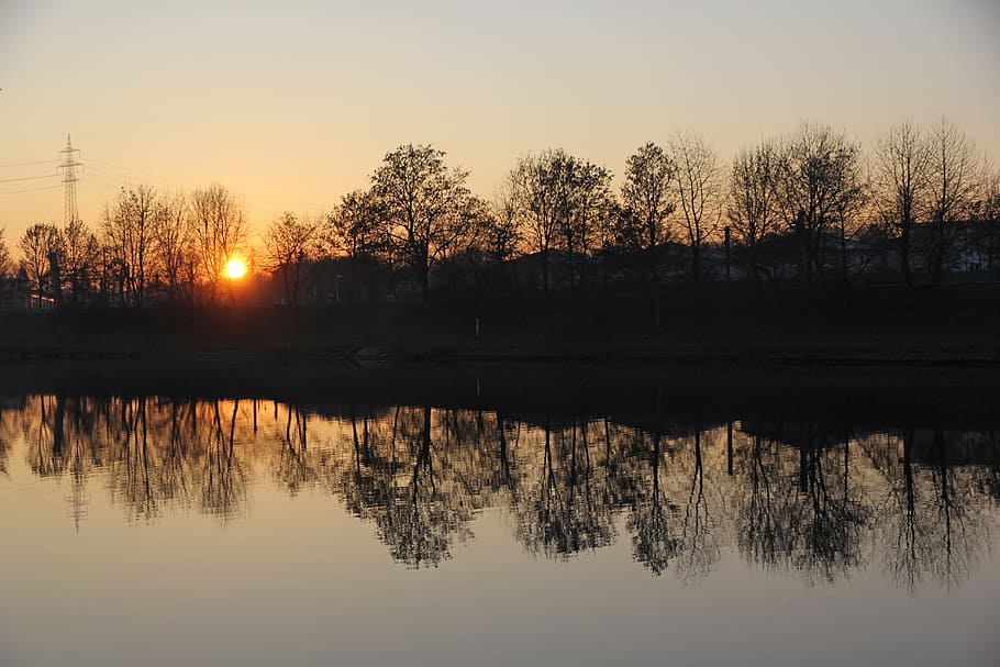 Sunset, Nature, Landscape, Romantic, dusk, mood, abendstimmung HD wallpaper