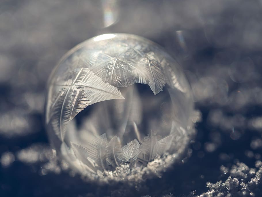 untitled, ice, bubble, frozen, frost, round, winter, cold, globule, HD wallpaper