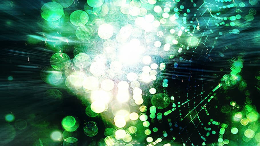 Cobweb, Light, Green, Blue, shining, white, colors, abstract HD wallpaper