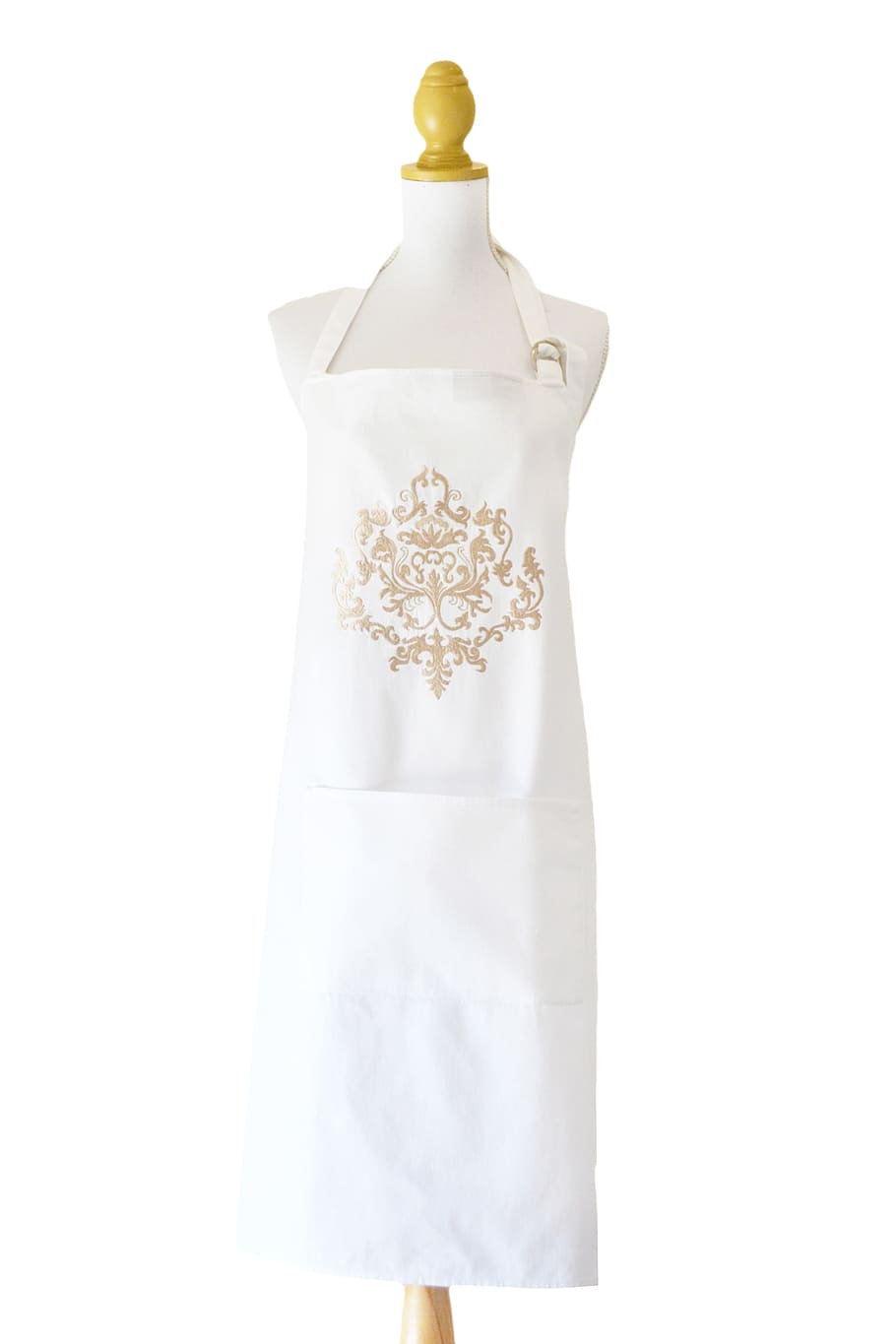 Apron, Embroidered, White, dress, fashion, white background HD wallpaper