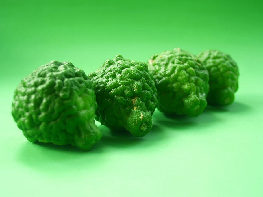 Bergamot, Fruit, Leaf, Isolated, thailand, rough, lemon, natural HD wallpaper