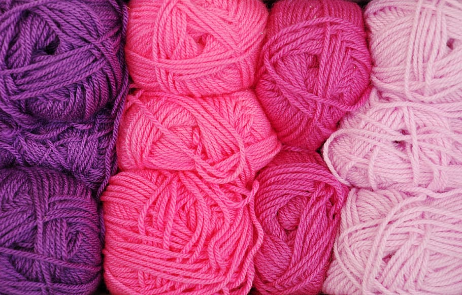 stocked yarns, assorted-color yarns, sewing, texture, cotton HD wallpaper
