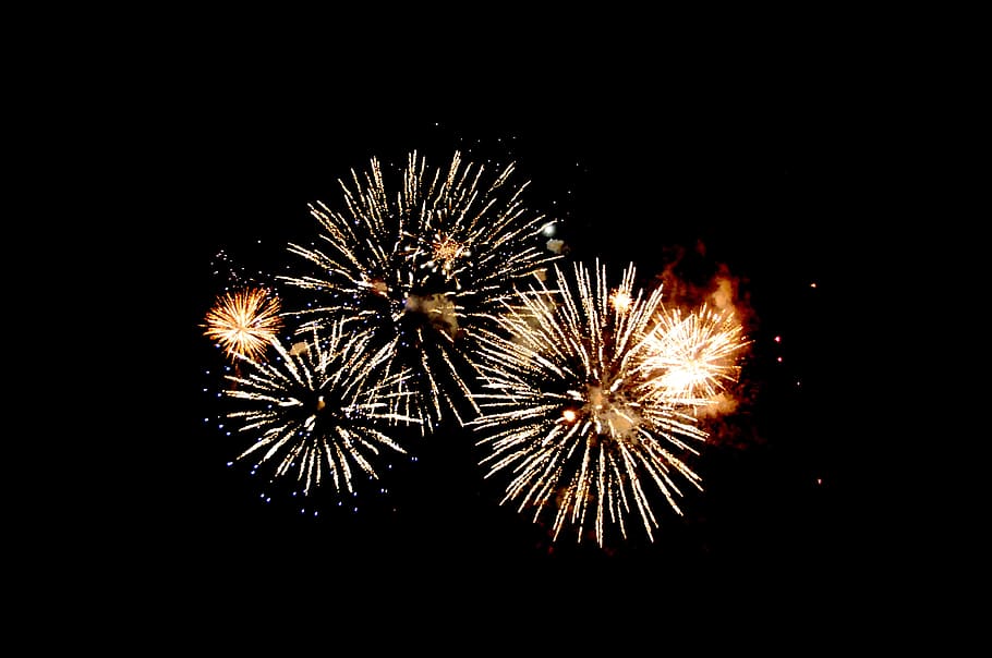 fireworks display during nighttime, night sky, celebration, party