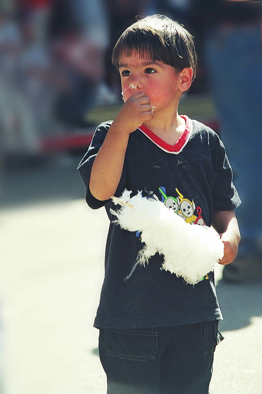 Cotton Candy, Candy, Boy, Sweetness, Nibble, enjoy, folk festival HD wallpaper