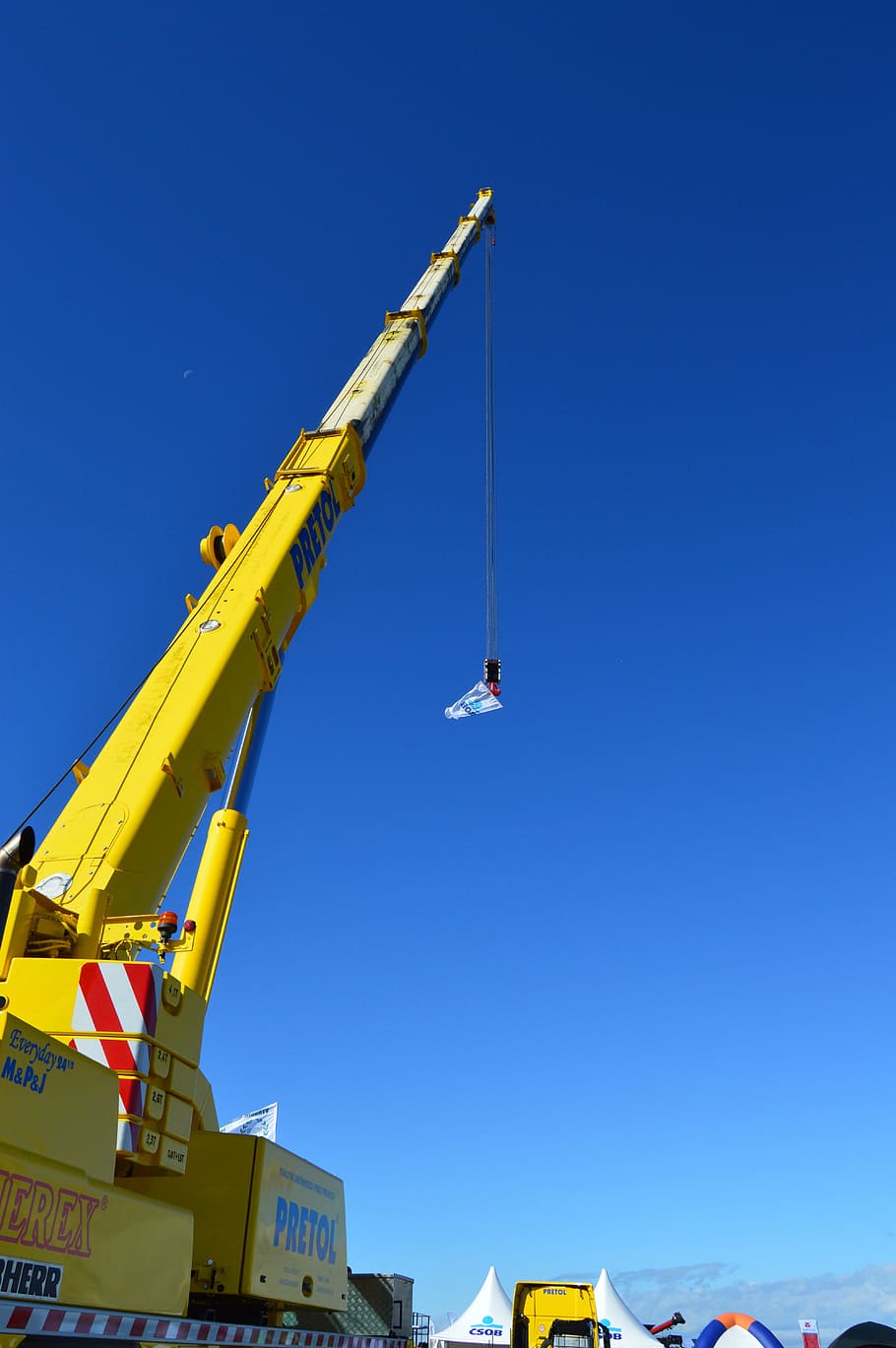 crane, up, heaven, machinery, sky, blue, crane - construction machinery HD wallpaper
