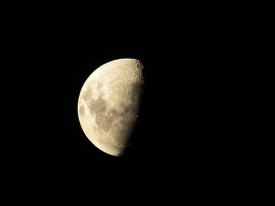photo of a crescent moon, dark, night, sky, black, space, astronomy HD wallpaper