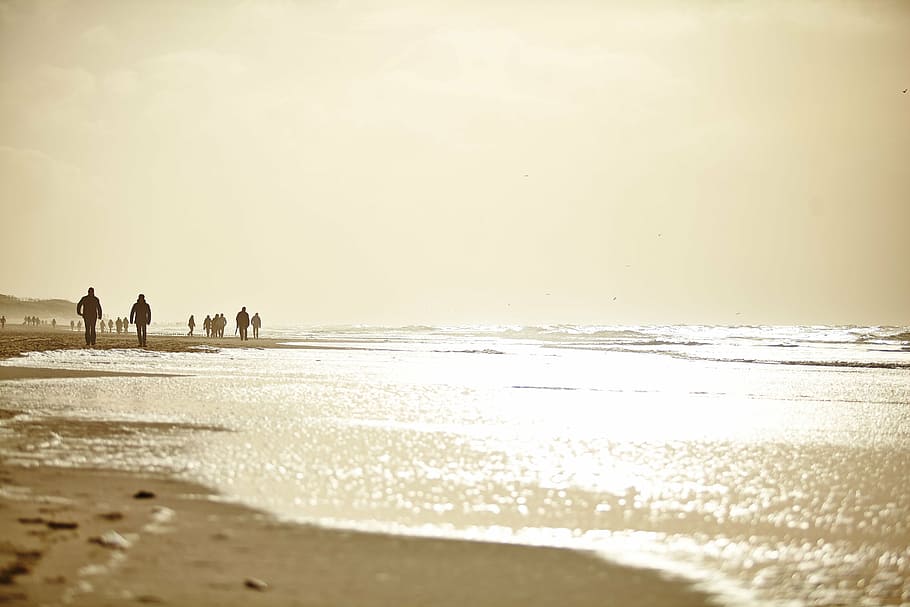 beach, condition, sylt, sonne, people, land, sea, water, sky HD wallpaper