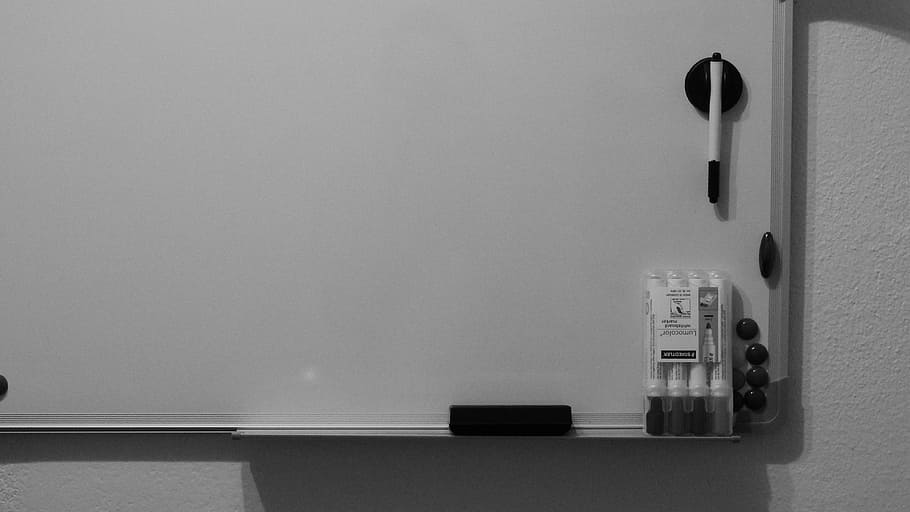 white pen on wall, blackboard, magnetic board, writing instruments, HD wallpaper