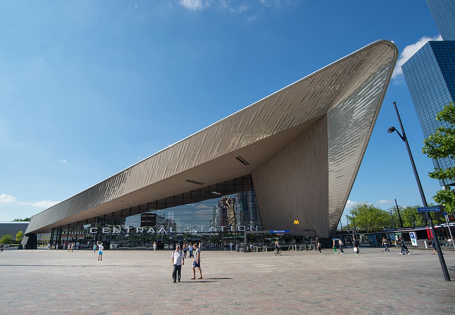 rotterdam, central, station, new, architecture, urban, dutch