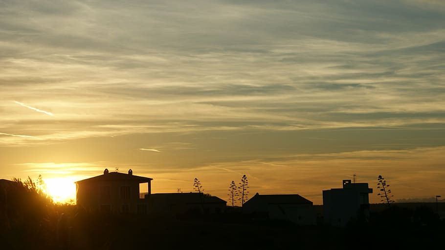 evening light, sunset, holiday, silent, dusk, nature, sky, outdoors HD wallpaper