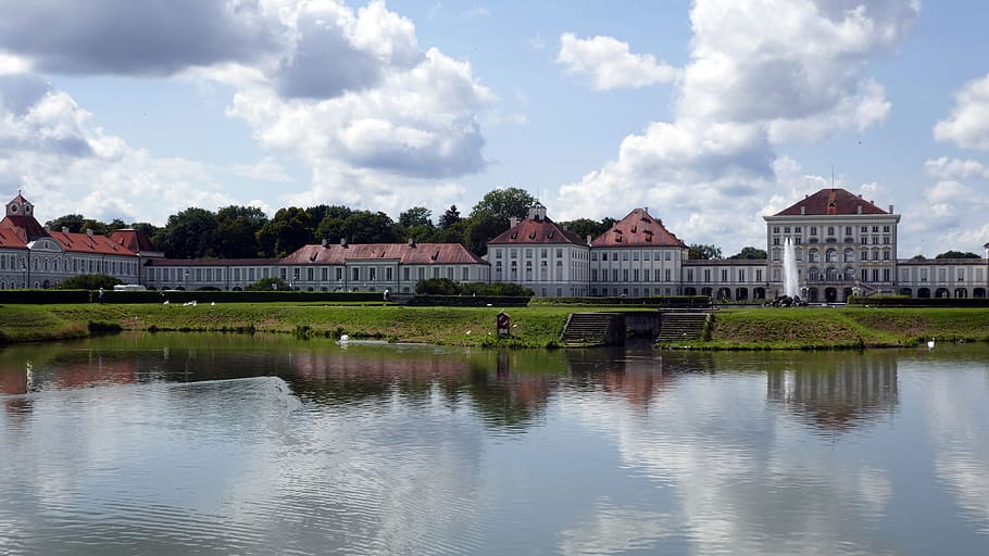 castle, nymphenburg, recreational area, places of interest, HD wallpaper
