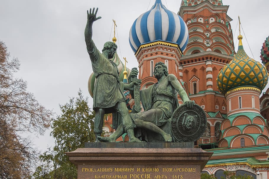 Minin And Pozharsky, st basil's cathedral, moscow, red square