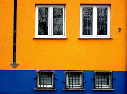 two clear glass sliding windows with white frames, home, building HD wallpaper