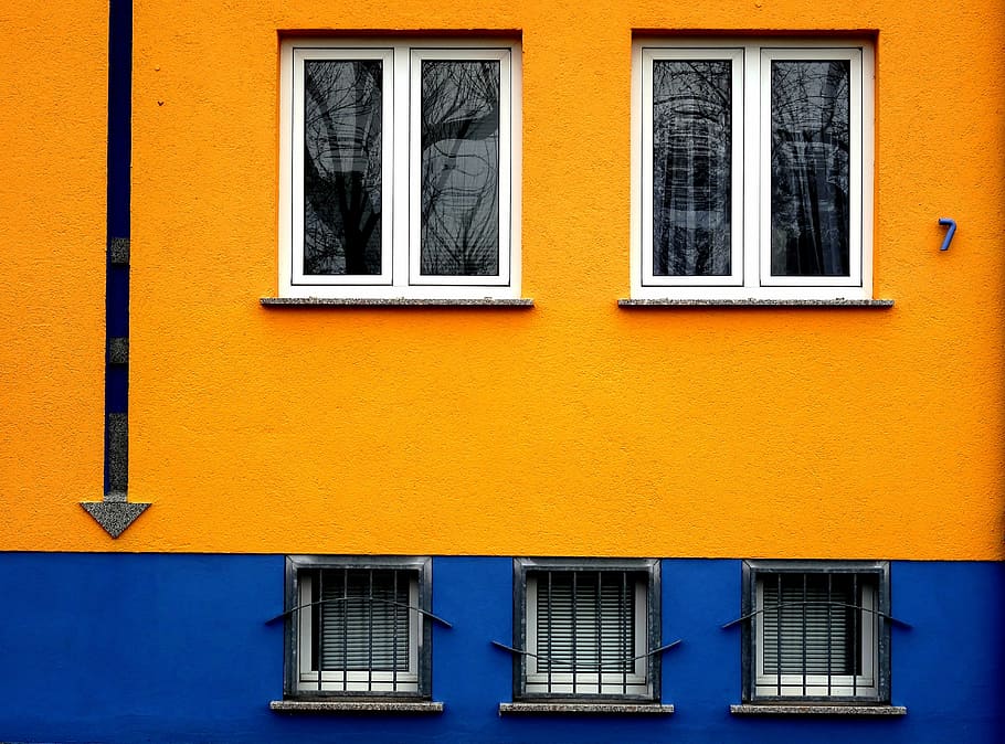 two clear glass sliding windows with white frames, home, building HD wallpaper