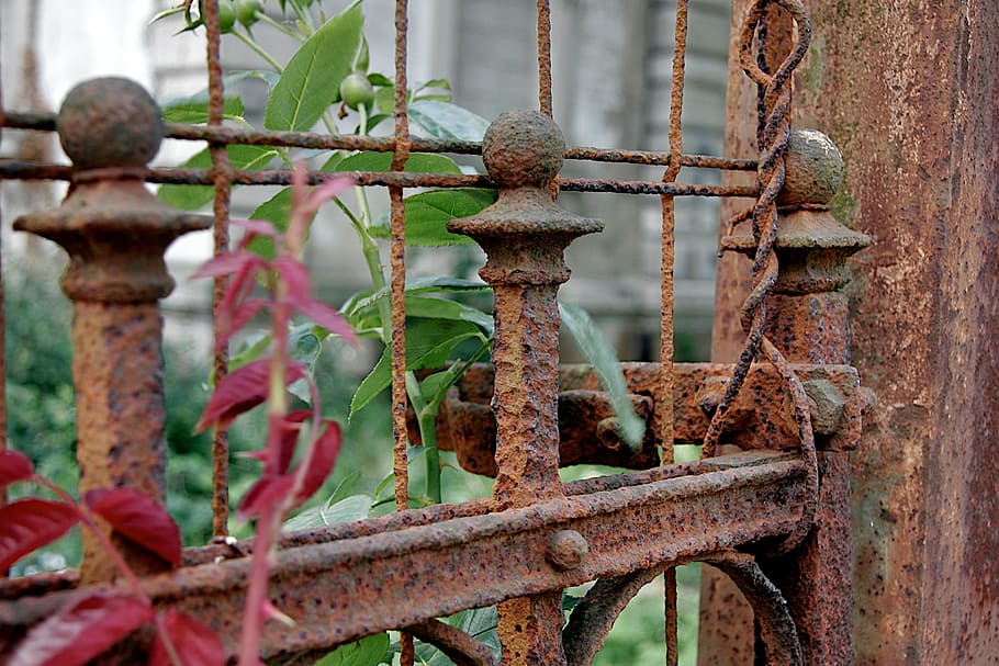 Fence, Stainless, Old, Broken, Bleak, patina, iron, barrier HD wallpaper