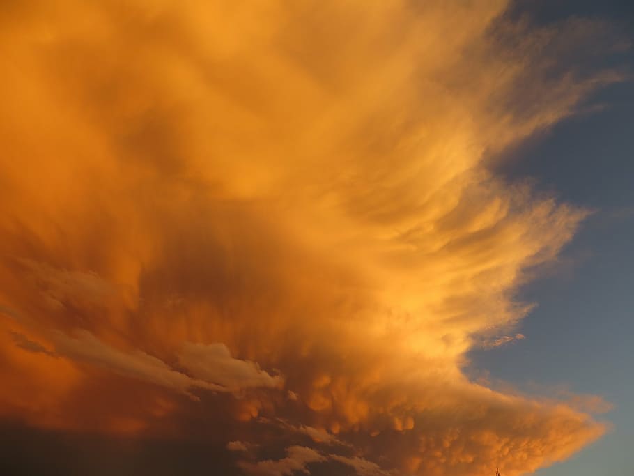 clouds, sunset, storm, red, sky, cloud - sky, dramatic sky HD wallpaper